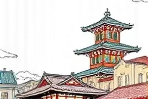 解析配图《青铜季节》，雨幕中的街道与一把倾斜的伞