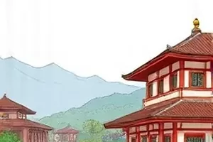 解析配图《逆流摆渡》，摆渡人的船逆着水流上行